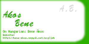 akos bene business card